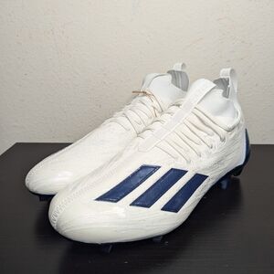Adidas Adizero Men’s Sizes Primeknit Low Top Football Cleats White/Navy